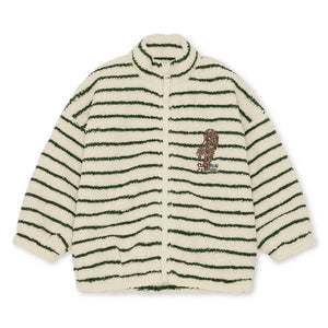 Konges Sløjd - Recycled Fiber Jody Striped Sherpa Jacket | Ecru