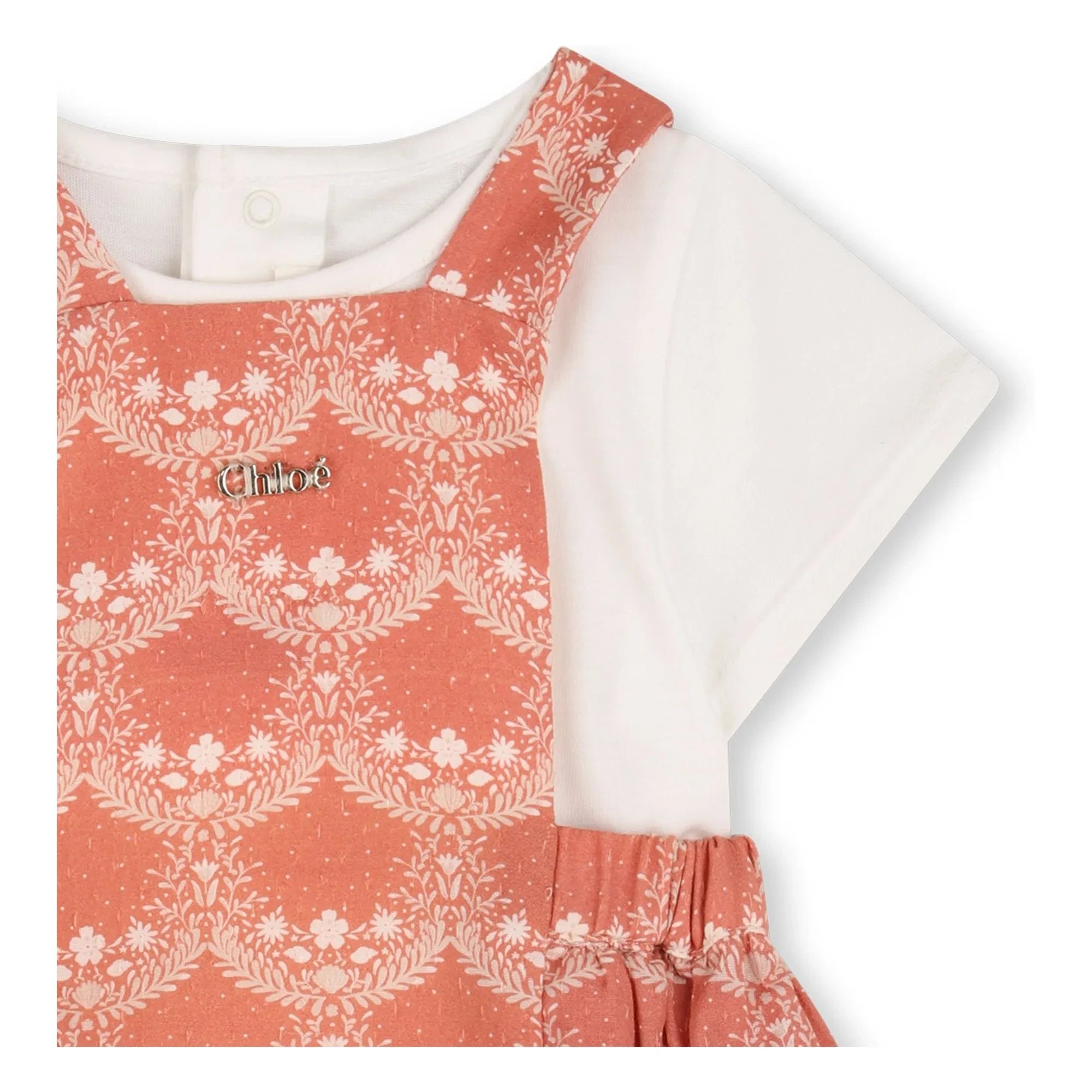 Chloé - Conjunto de mono y camiseta de algodón orgánico | Melocotón