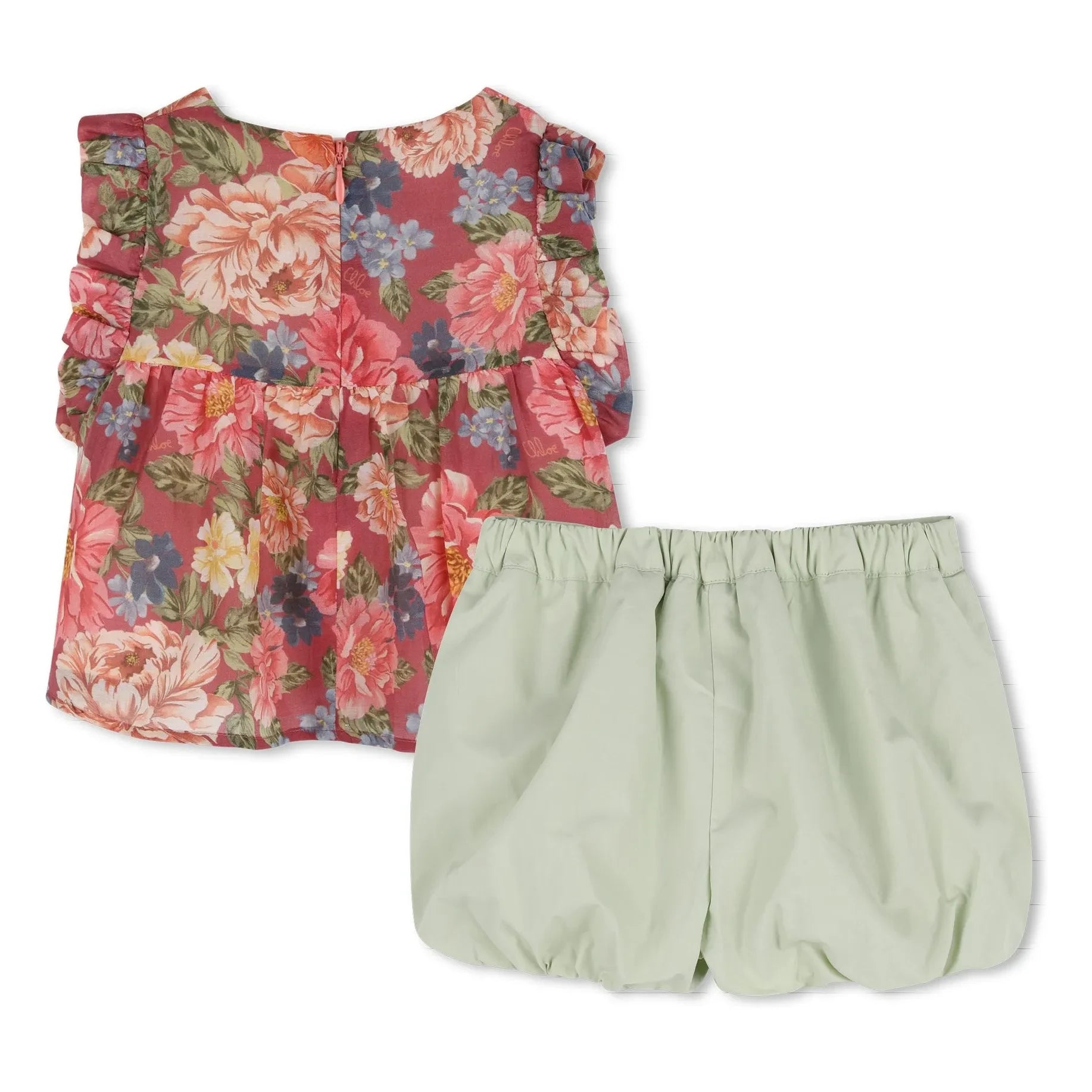 Chloé - Organik Pamuk Fleurie Üst ve Bloomer Seti | Rosewood