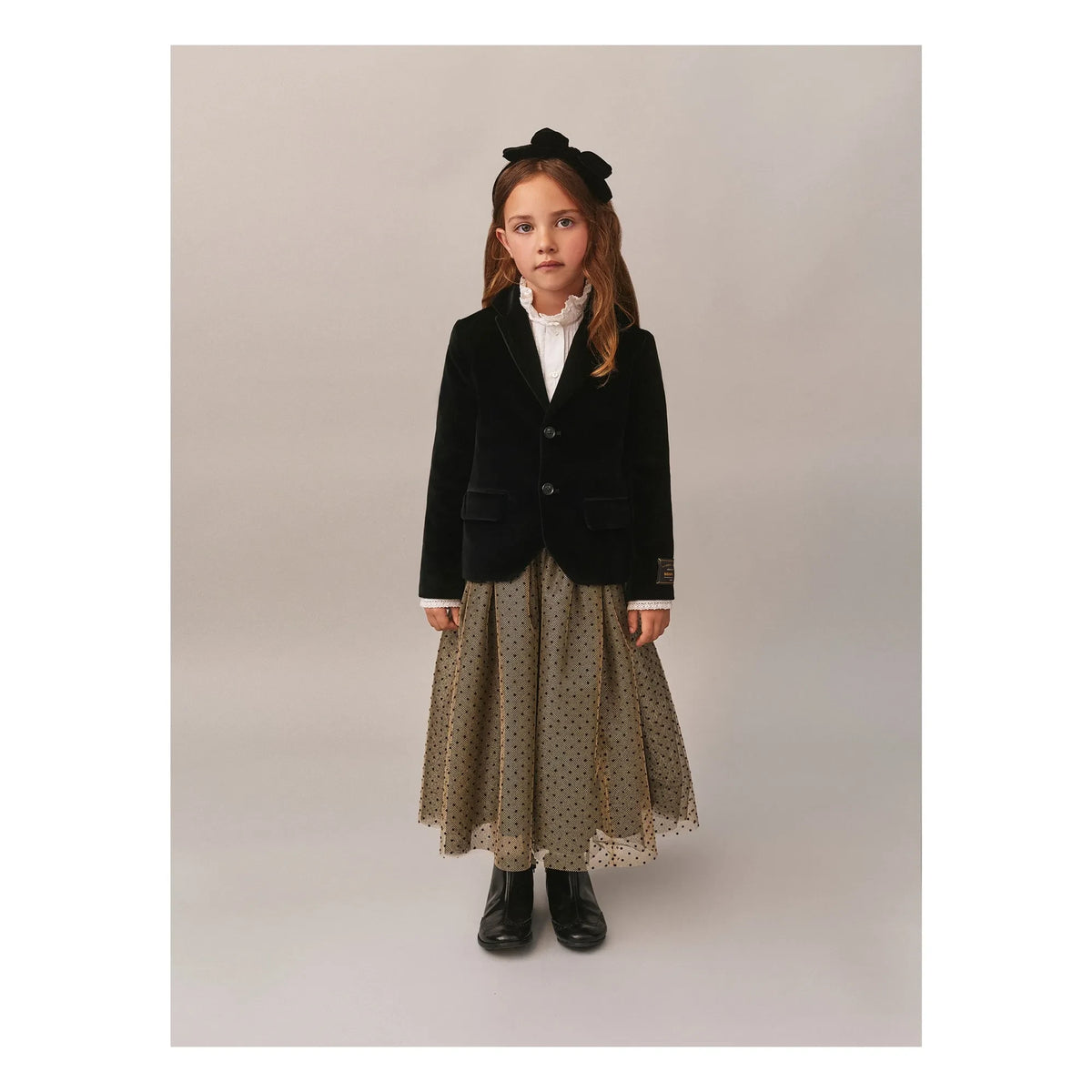 Bonpoint - Vestido Just Tulle Flocke | Or
