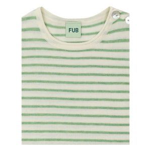 FUB - Çizgili organik pamuklu body | Ekru