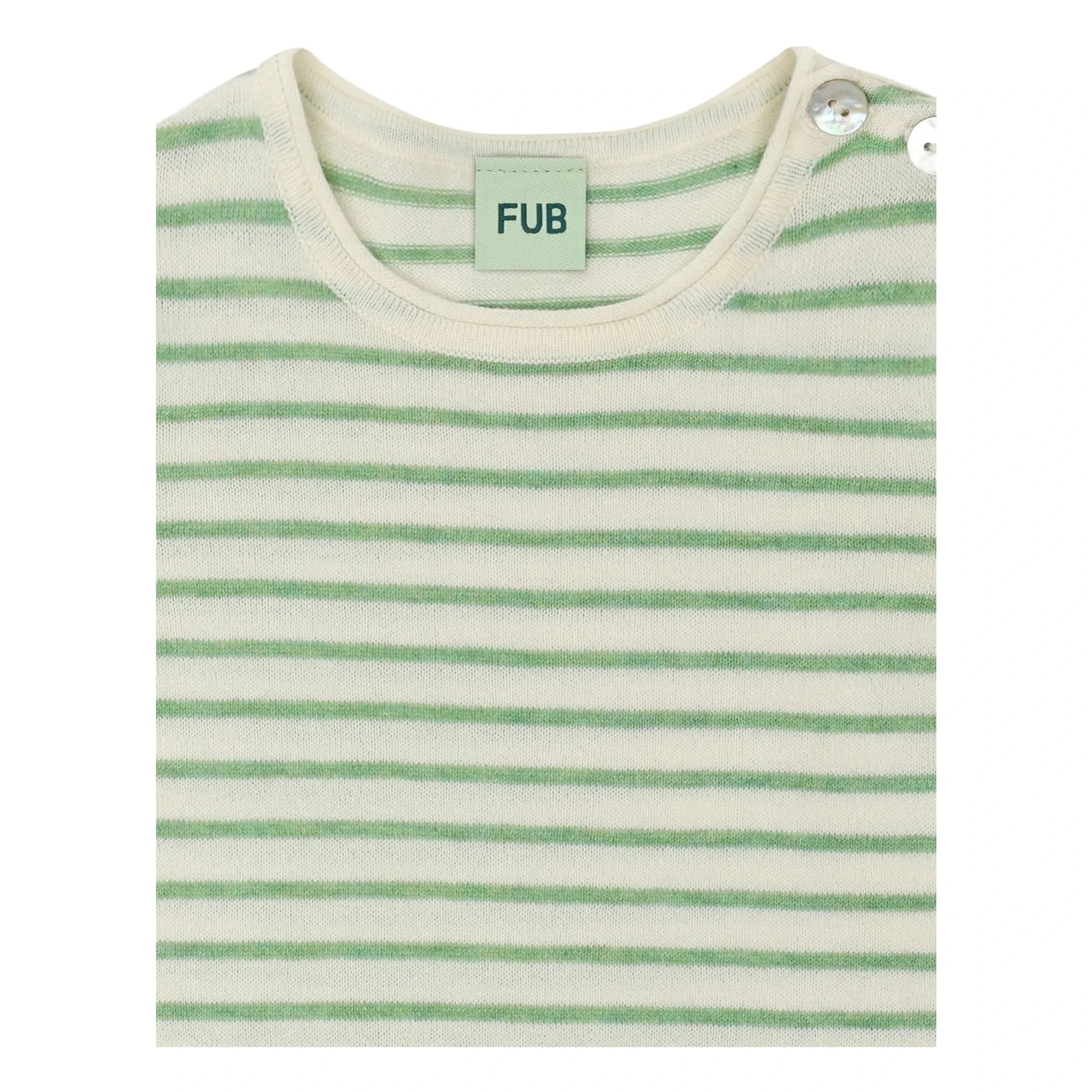 FUB - Çizgili organik pamuklu body | Ekru