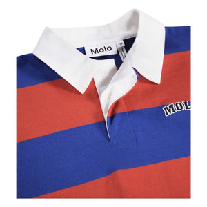 Molo - Relz Striped Organic Cotton Polo | Blue