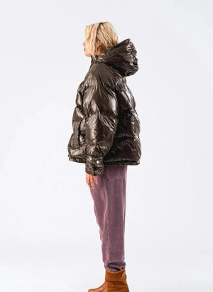 Lollys Laundry - Shelby Recycled Fiber-Filled Puffer Jacket | Brown
