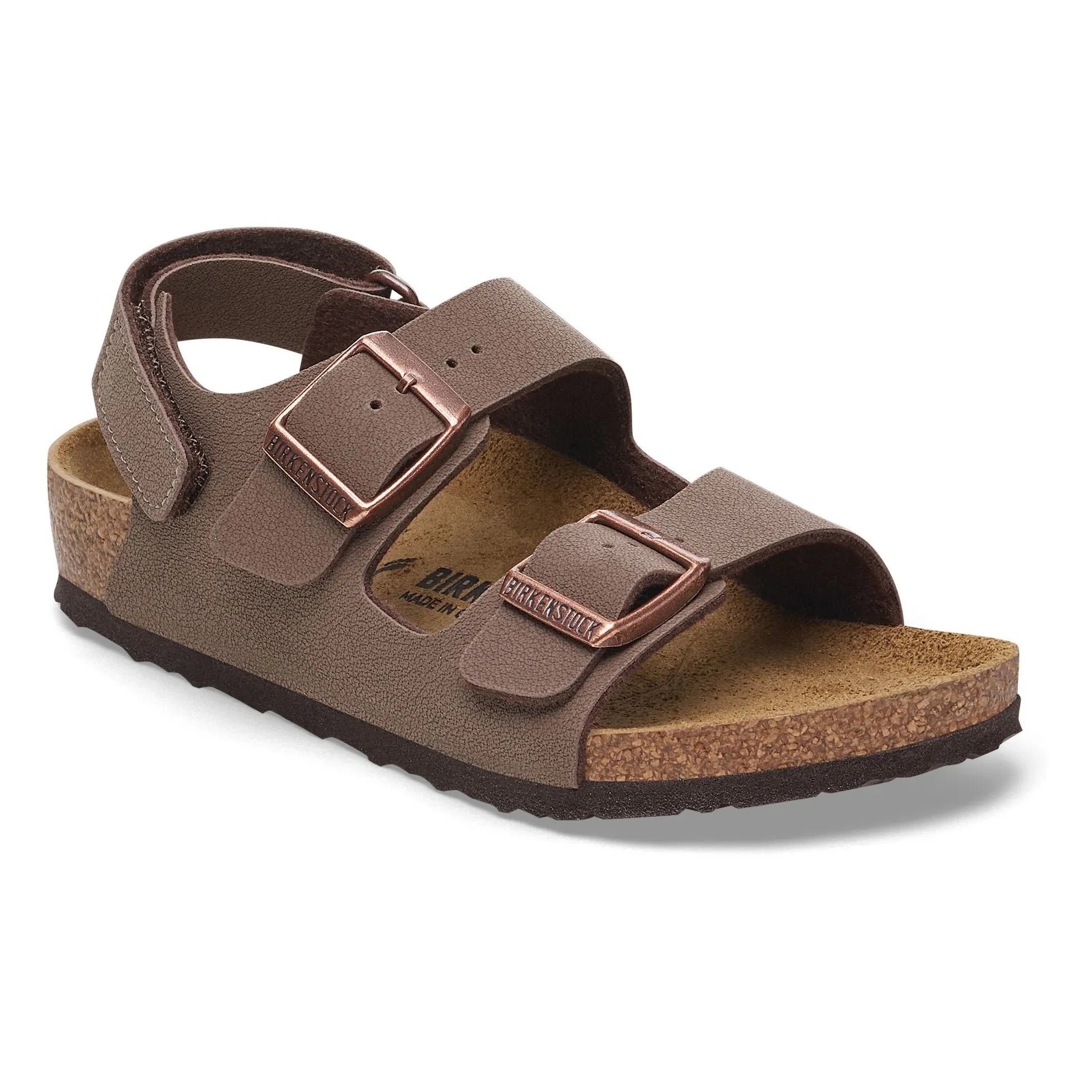 BIRKENSTOCK - Milano AS Children's Sandal Birko-Flor Birkibuc | Dark Brown