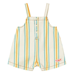 Tinycottons - Gestreifter Kurzer Overall | Gelb