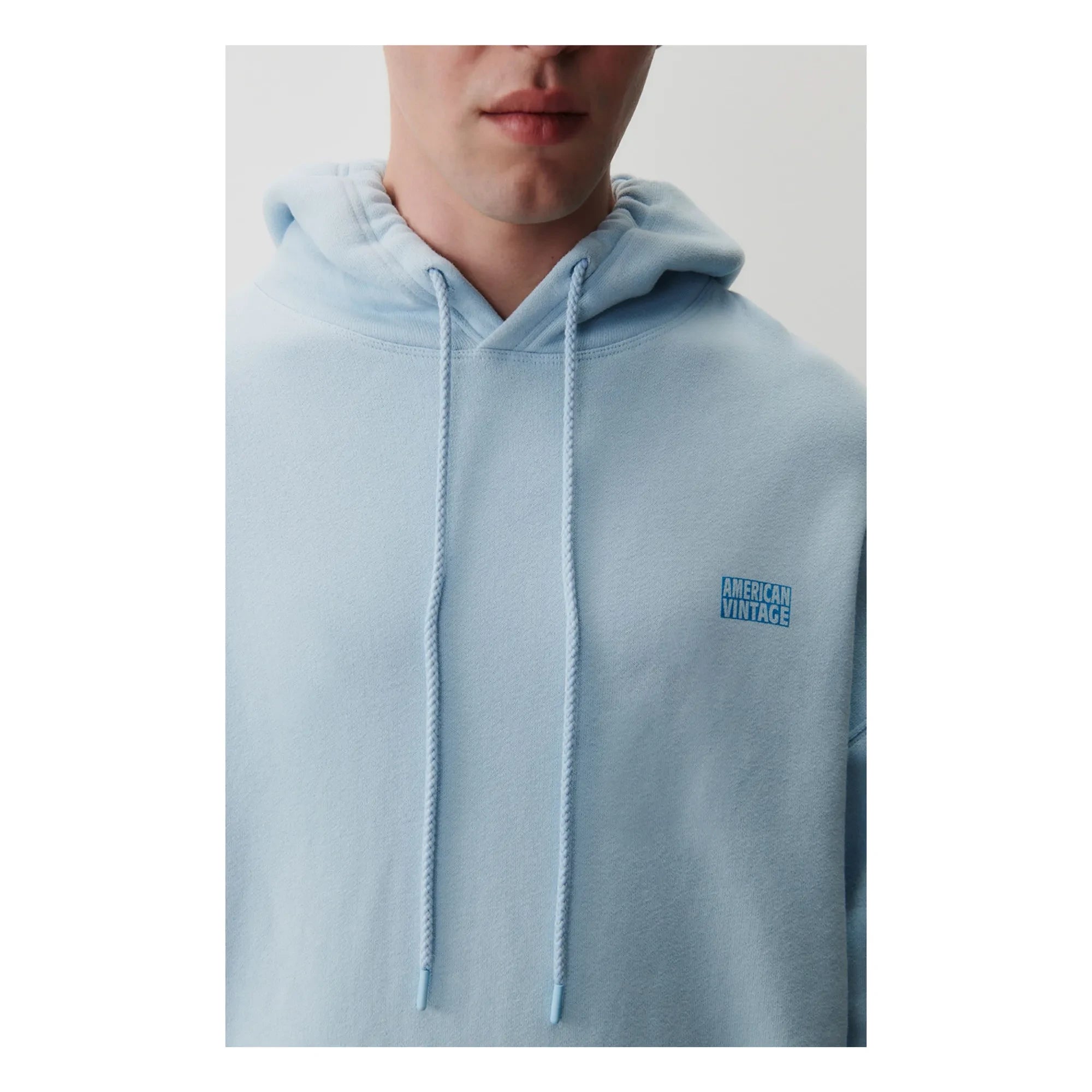 American Vintage - Izubird Kapüşonlu Sweatshirt | Açık Mavi