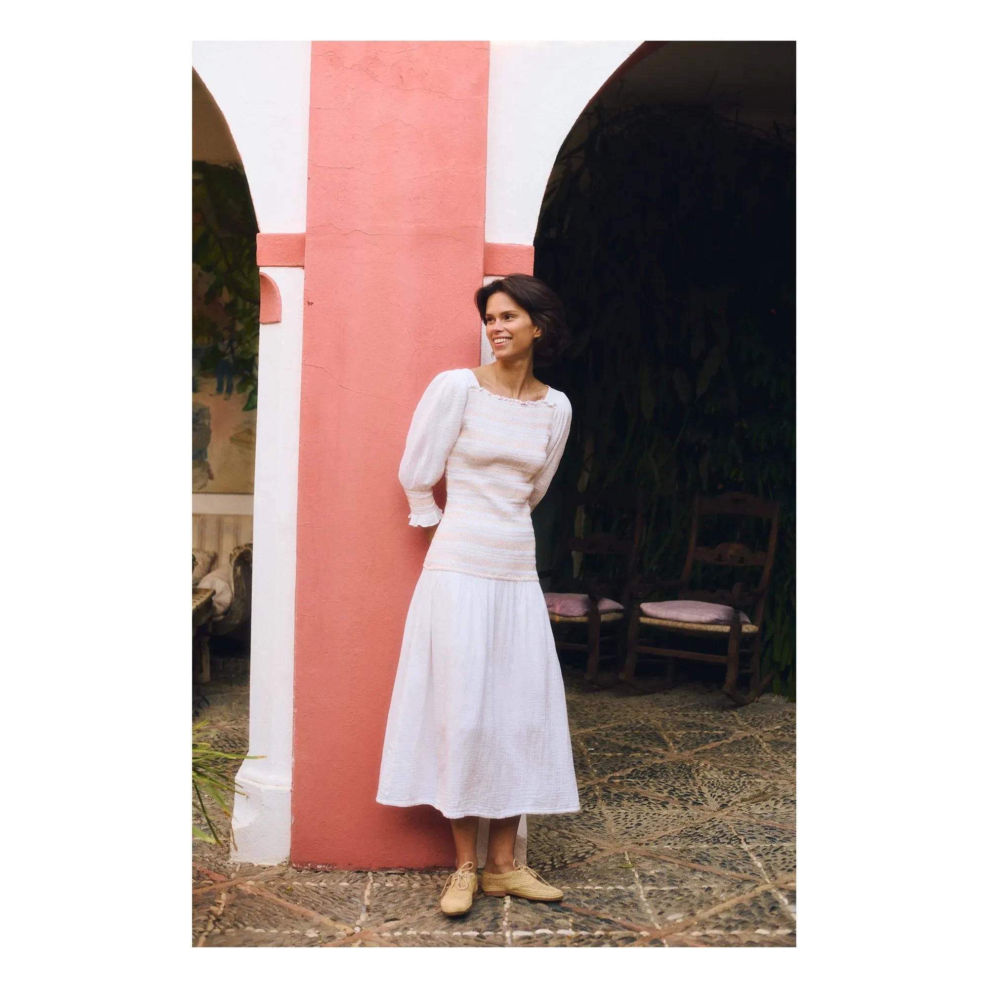 Maria de la Orden - Livia Pamuk Elbise | Beyaz