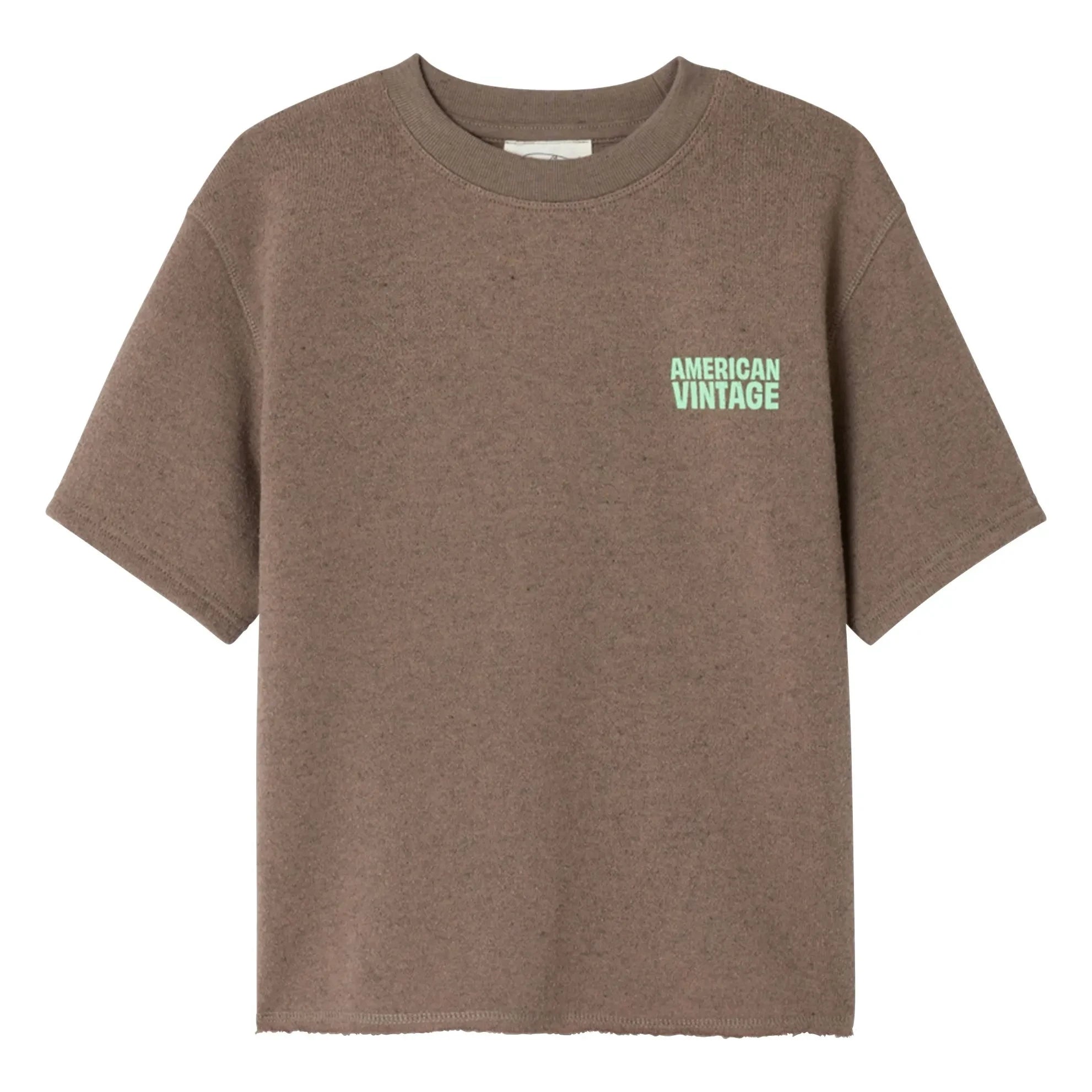 American Vintage - Evona Kısa Kollu Sweatshirt Üst | Kahverengi