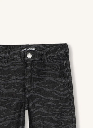 Zadig & Voltaire - Jean Victoria Zebra | denim negro