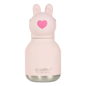 Asobu - Mini paslanmaz çelik su şişesi Rabbit | Soluk Pembe