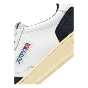 Autry - Medalist Düşük Deri ve Süet Sneakers | Petrol Mavisi