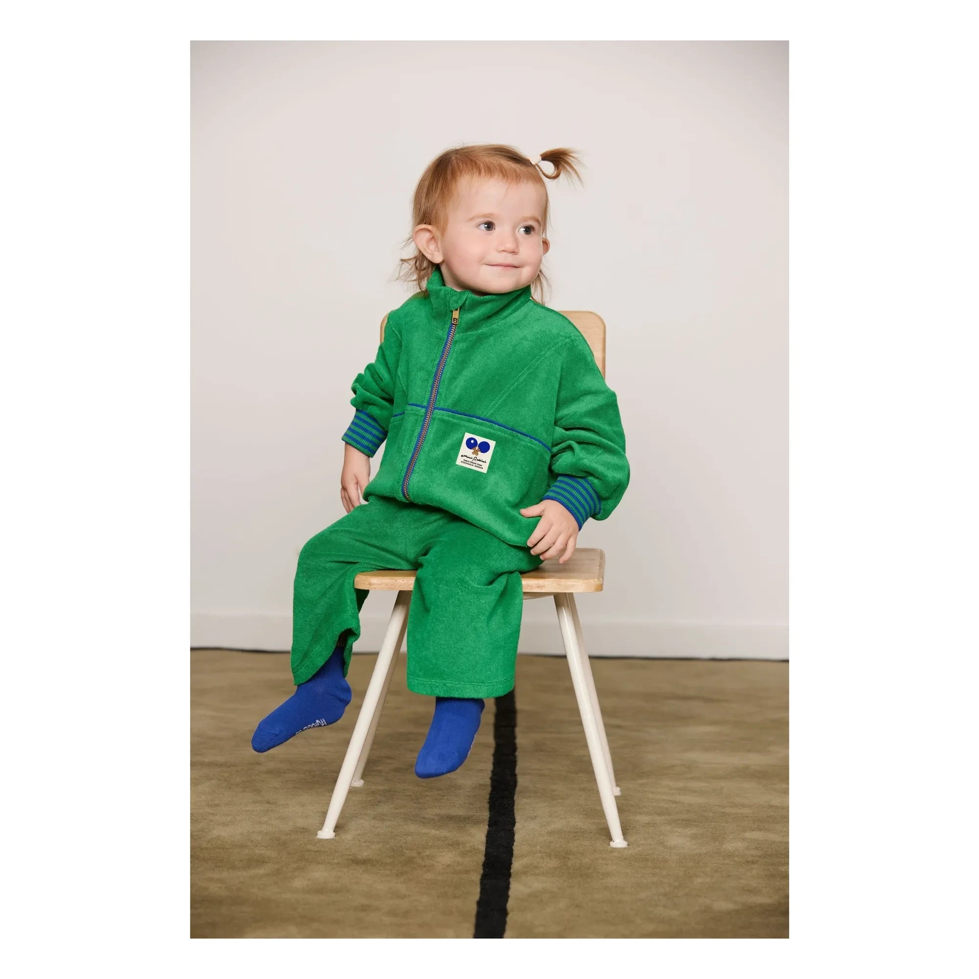 Mini Rodini - Organik pamuklu havlu Ping Pong jogger | Yeşil