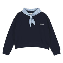 Mipounet - Florence Düğüm Yakalı Sweatshirt | Lacivert