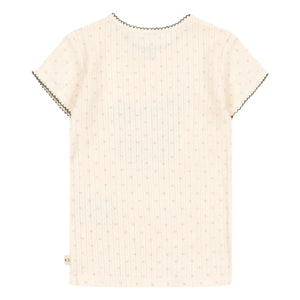 Konges Sløjd - Minnie Cherry organik pamuklu T-shirt | Ekru
