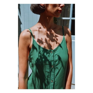 Poudre Organic - Celosie Kleid | Waldgrün