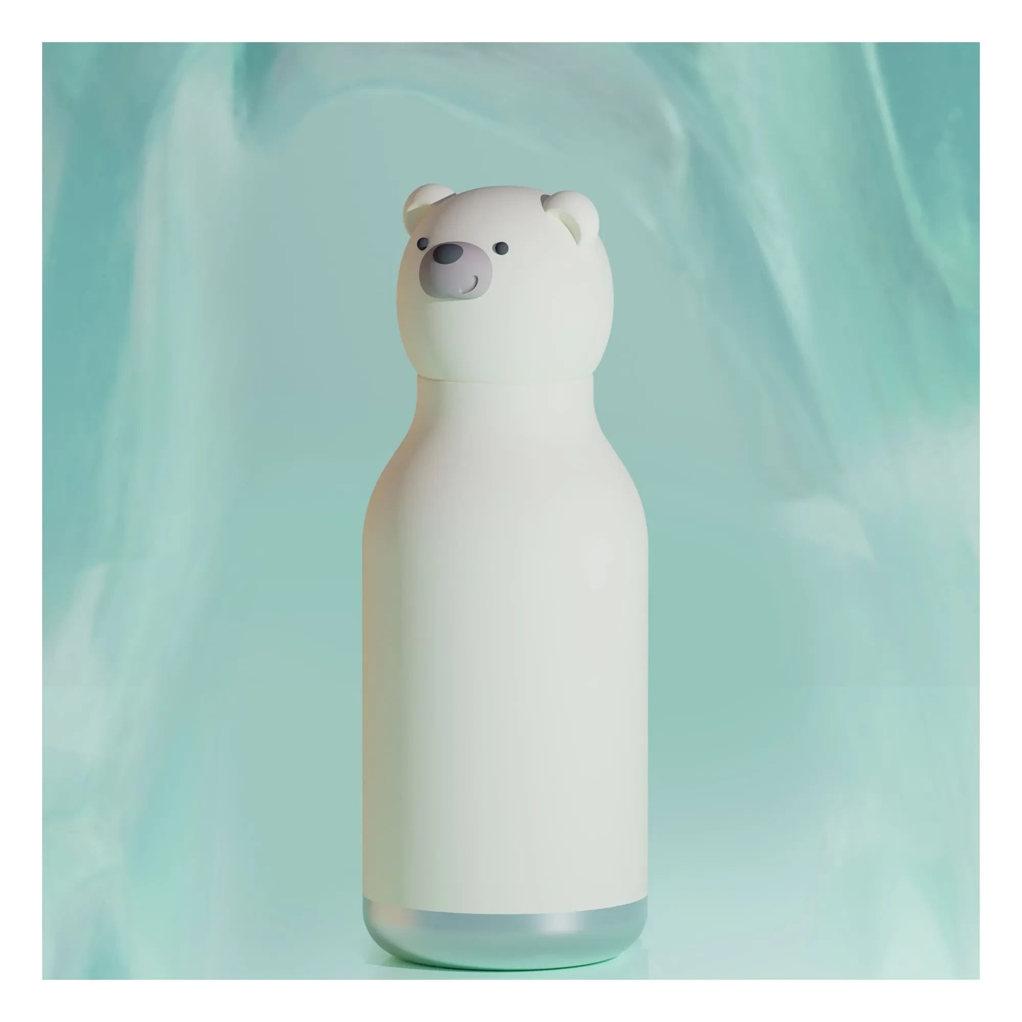 Asobu - Botella de agua de acero inoxidable White Bear