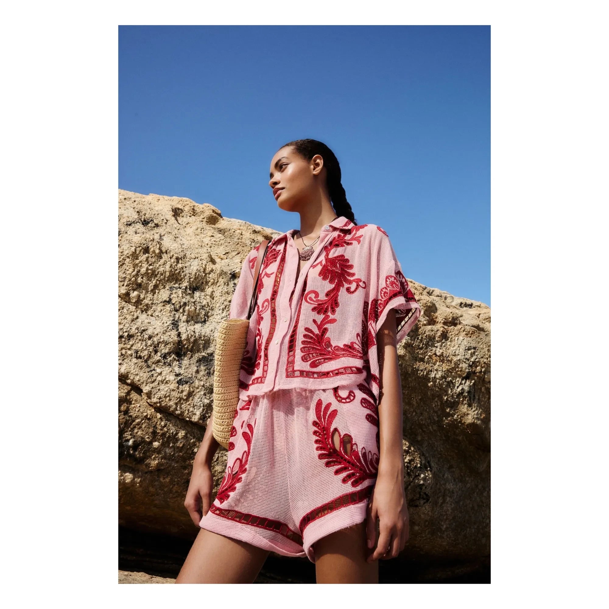 Farm Rio - Arabesk şort | Pembe