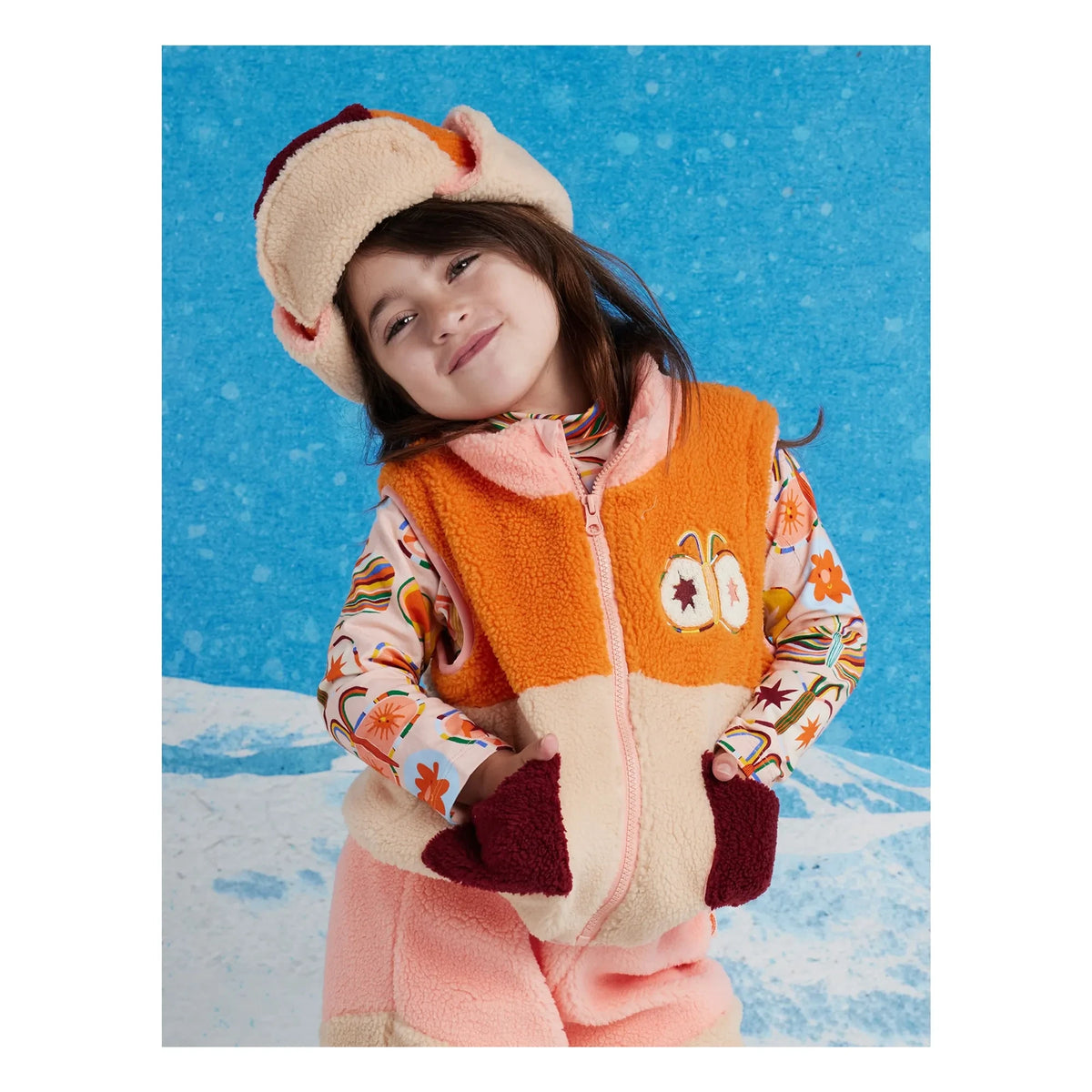 Halcyon Nights - Chaqueta sherpa con mangas desmontables | Rosa pálido