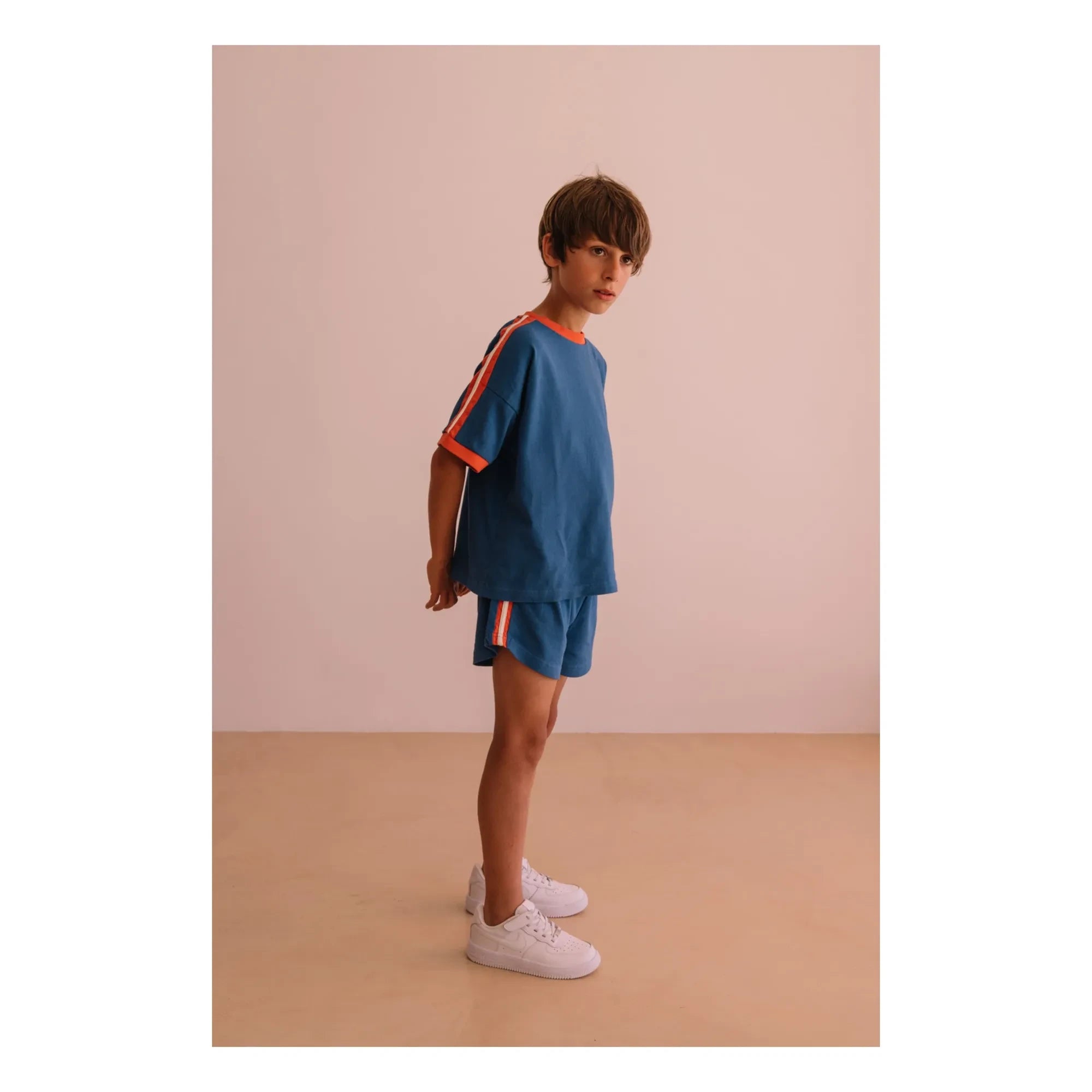 We Are Kids - Taylor Kontrast Bio-Baumwolle T-Shirt | Blau