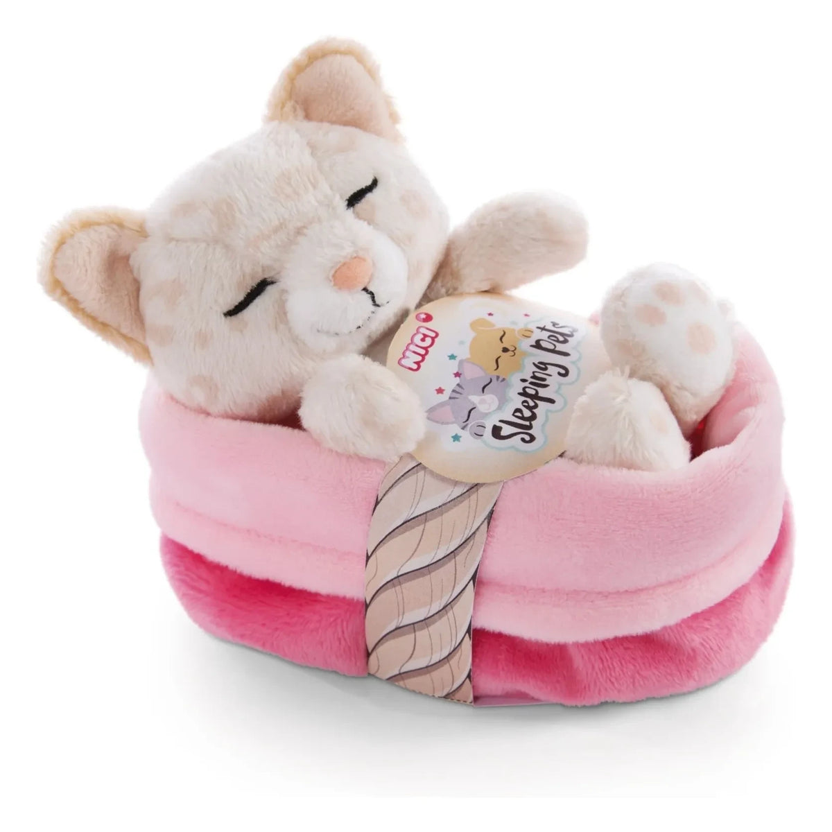 Nici - Leopar Kedi Peluş - Uyuyan Evcil Hayvanlar | Ecru