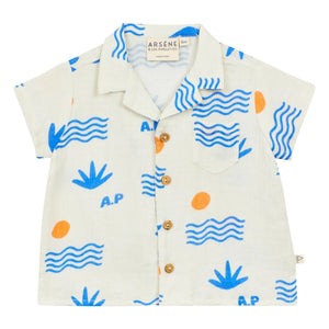 Arsène et Les Pipelettes - Wave Shirt Organik Pamuk | Ecru