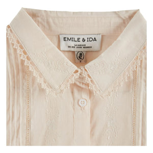 Emile et Ida – Vintage-Baumwollbluse | Creme
