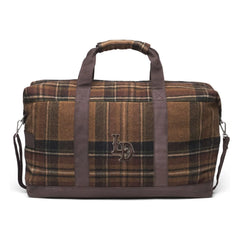 Les Deux - Wesam Check Weekend Wool Plaid Bag | Brown