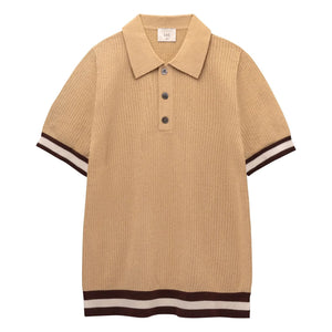 Ché Studios - Quinn Pamuk polo tişört | Camel
