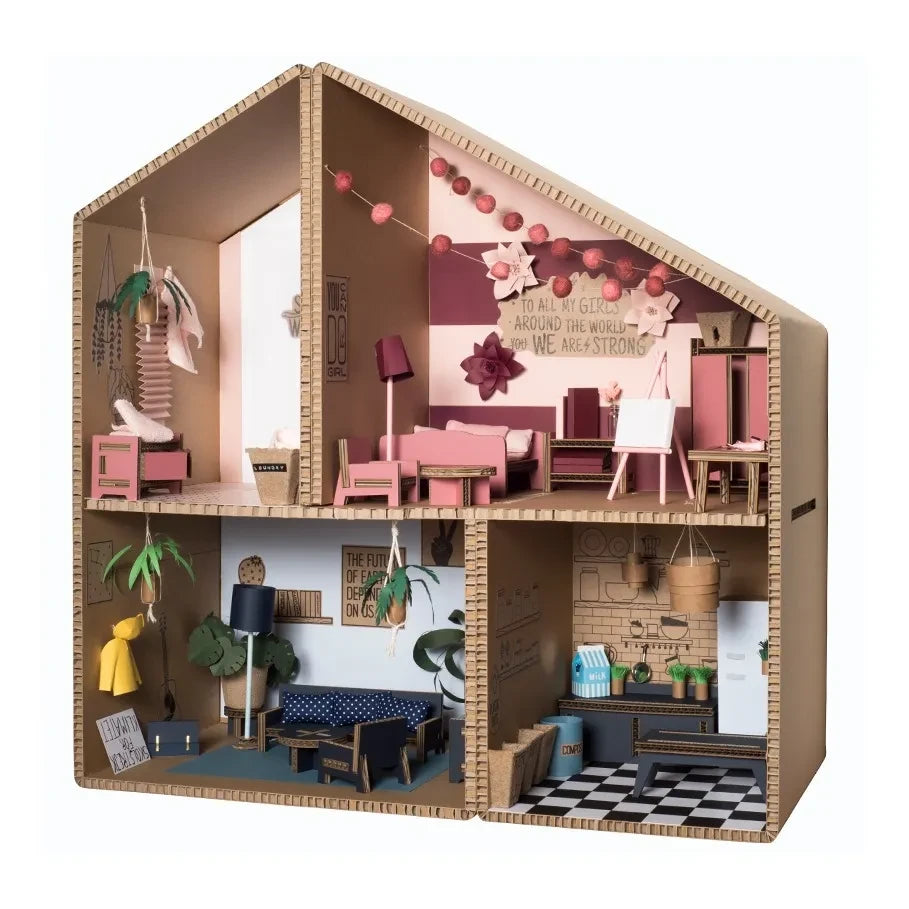 Koko Cardboards - Juguete de cocina de cartón | Rosa