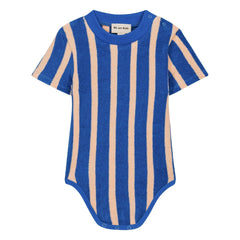 We Are Kids - Striped Organic Cotton Tom Body | Blue