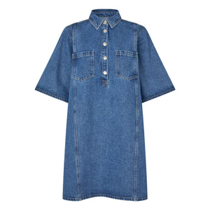 Lollys Laundry - Mola Baumwollkleid | Jeansblau