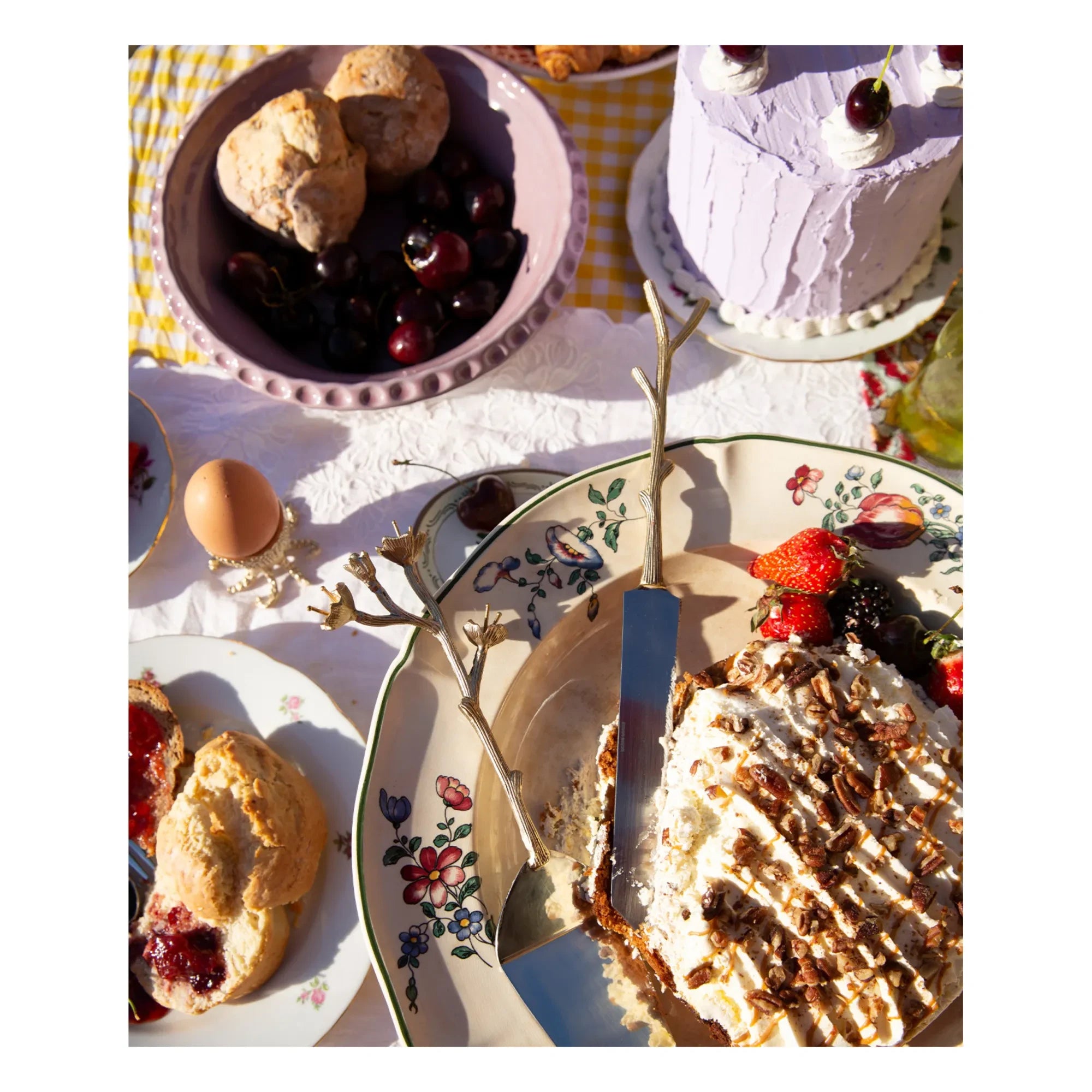 Doing Goods - Ava Blossom Dessertbesteck-Set - 2-teilig | Gold