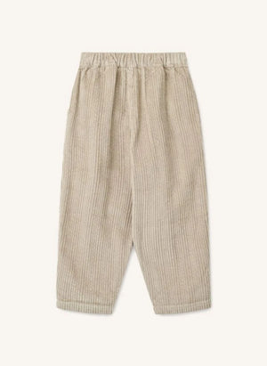 Liewood - Borris ऑर्गेनिक कॉटन वेलवेट पैंट | बेज