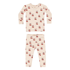 Quincy Mae - Bambus-Kirsch-Pyjama | Beige