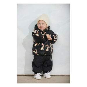 Mini Rodini - Lapins Jacke mit recycelter Faserfüllung | Schwarz