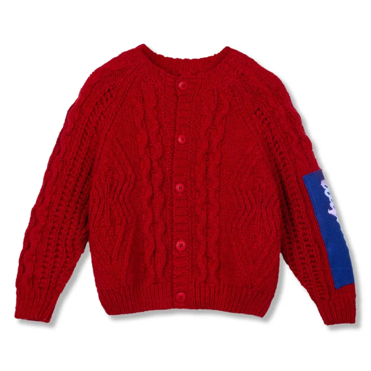 Wynken - Cárdigan Aran | Rojo