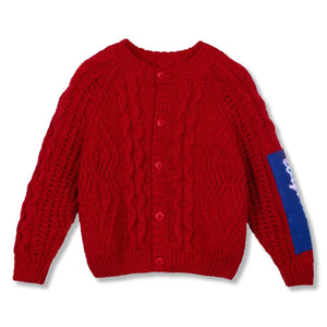 Wynken - Cárdigan Aran | Rojo