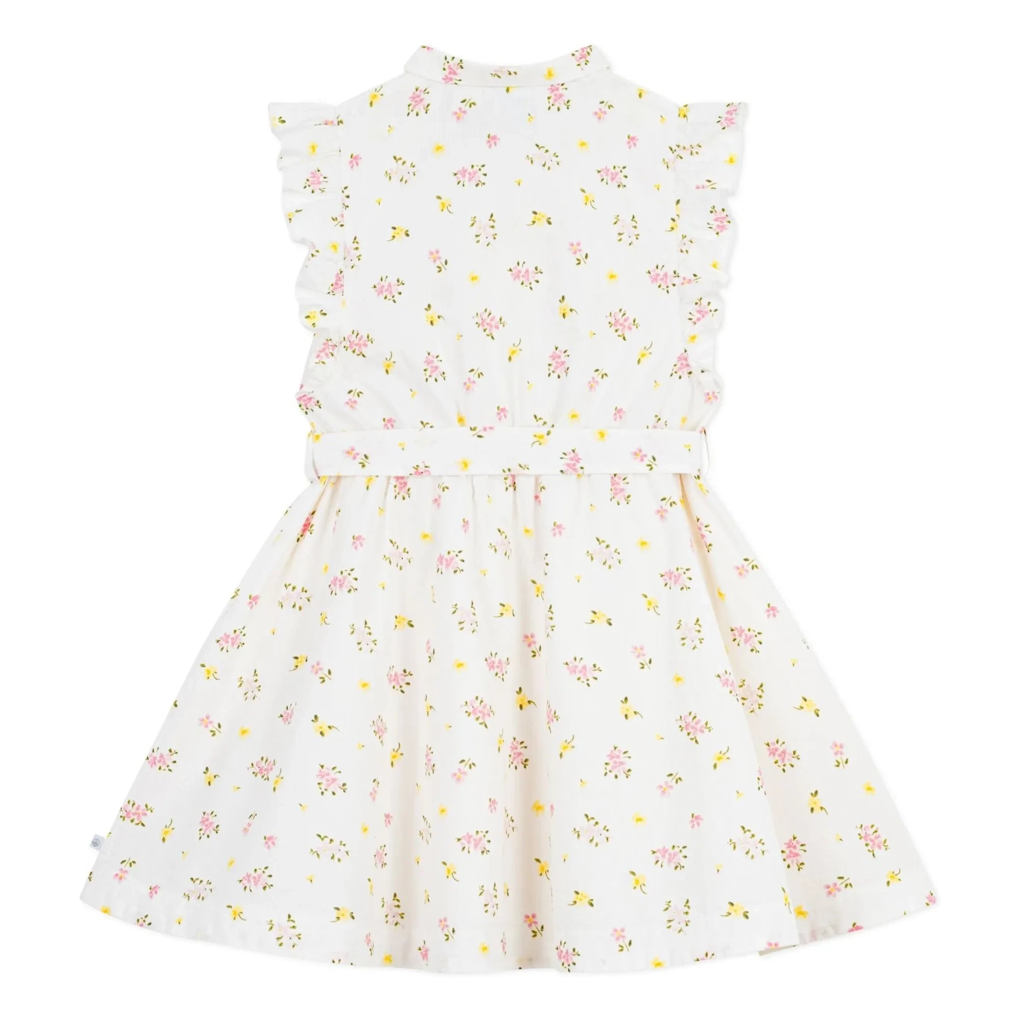 Petit Bateau – Ärmelloses Kleid aus Bio-Baumwolle mit Blumenmuster | Weiß