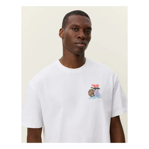 Les Deux - Cole Round Neck Organic Cotton T-Shirt | Brown