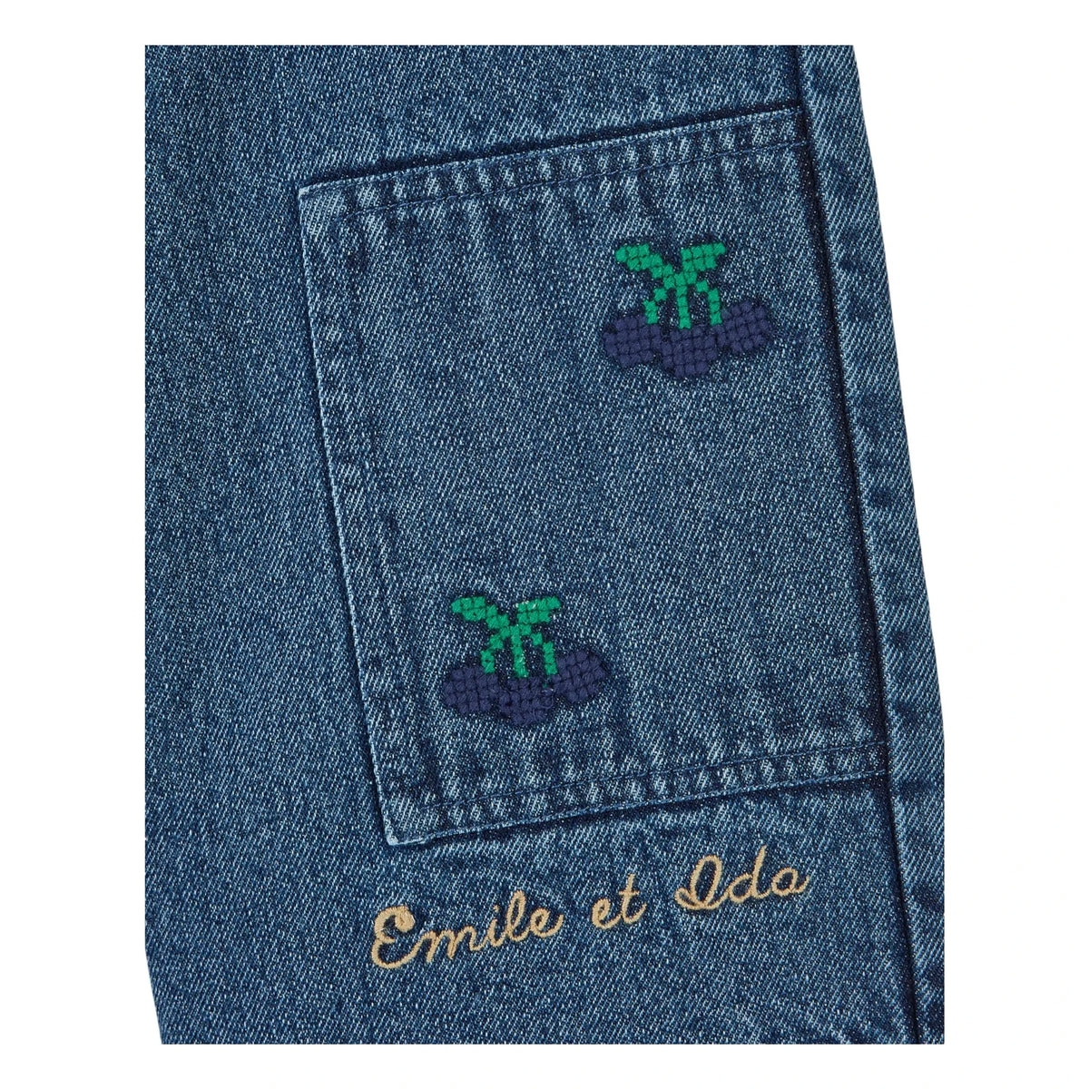 Emile et Ida - Vaqueros bordados | Azul oscuro