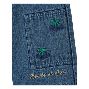 Emile et Ida - Vaqueros bordados | Azul oscuro