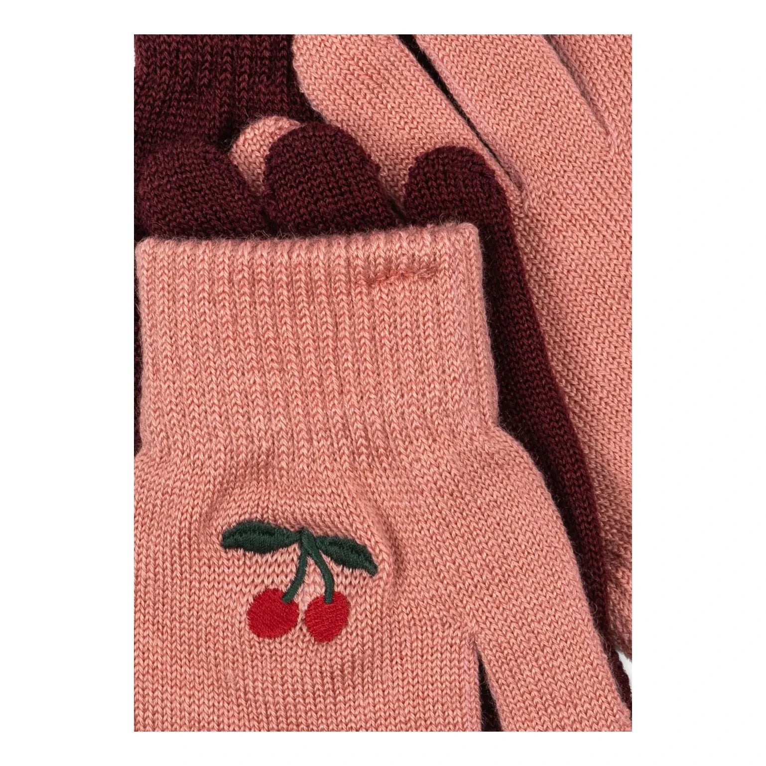 Konges Sløjd - 2 Paar Filla Cherry Wollhandschuhe | Rosa