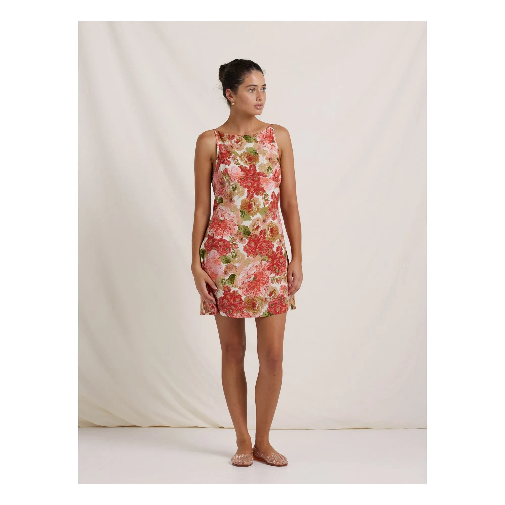 Peony - Caroline elbise | Pembe