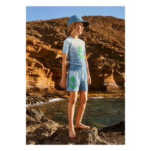 Molo - Niko Splash Badeshorts aus recycelter Faser | Hellblau
