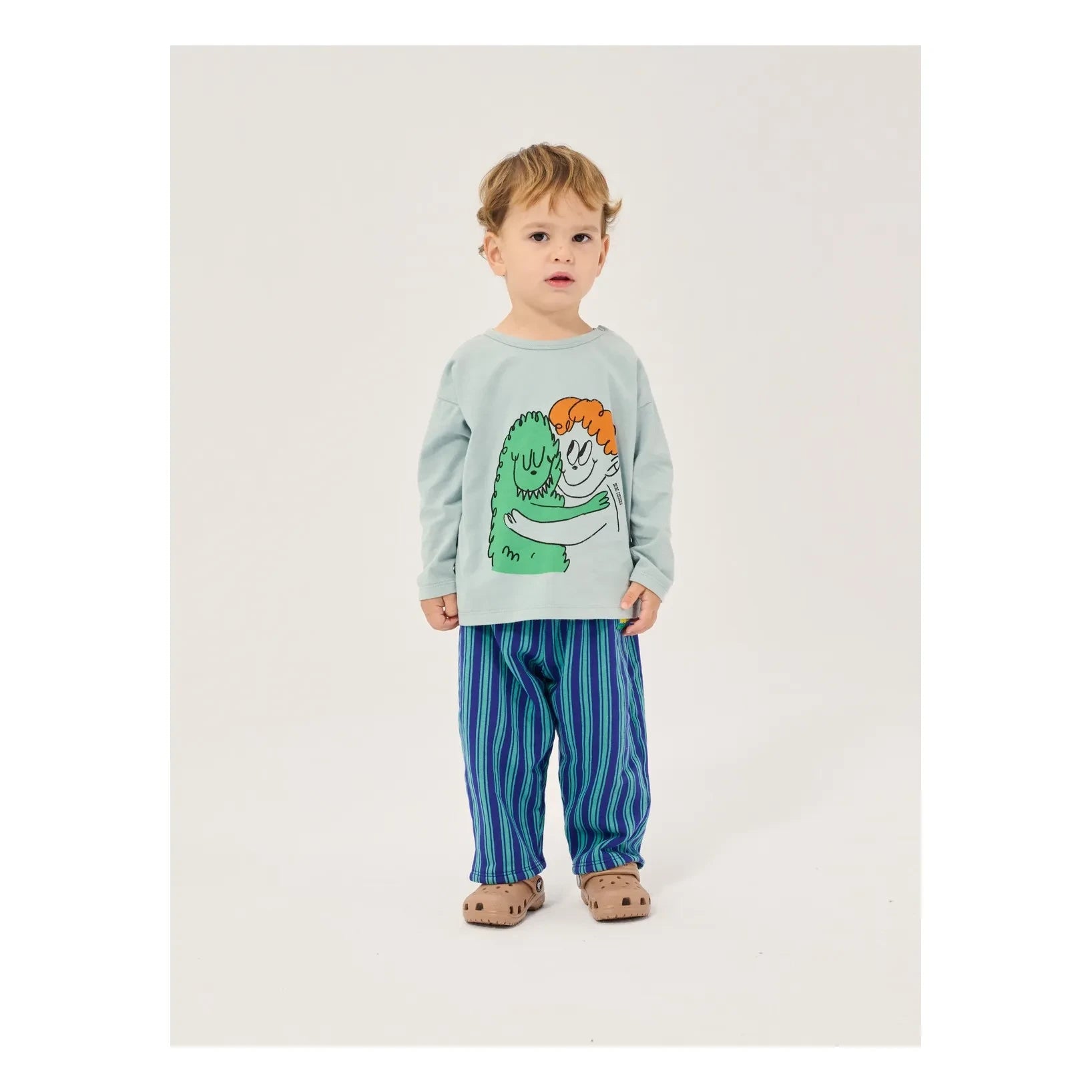 Bobo Choses - Camiseta de Bebé Monstre de Algodón Orgánico | Azul Claro
