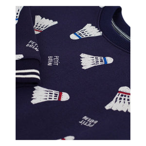 Petit Bateau - Badminton polar sweatshirt | Gece mavisi