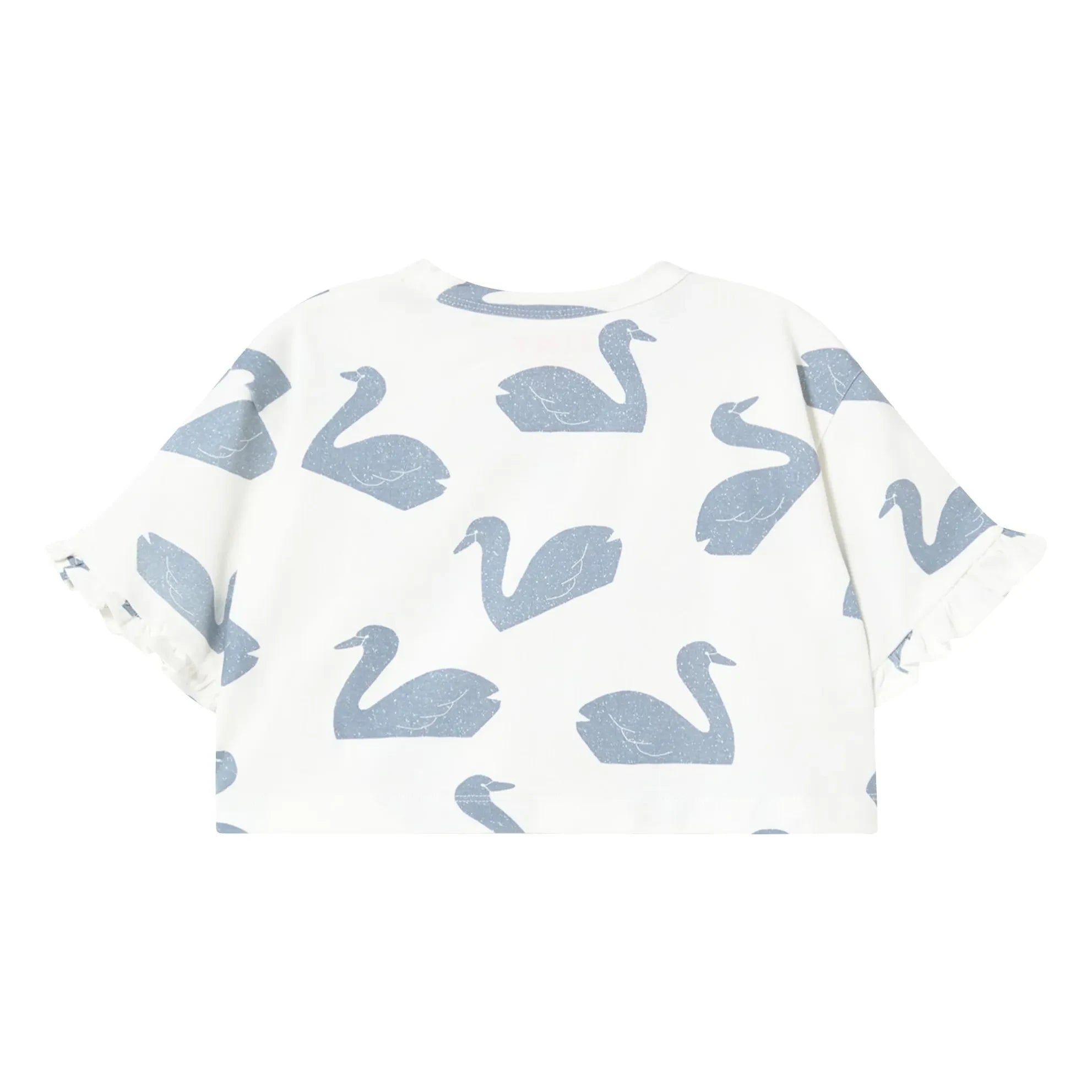 Tinycottons - T-Shirt mit Bio-Baumwoll-Schwänen | Weiß