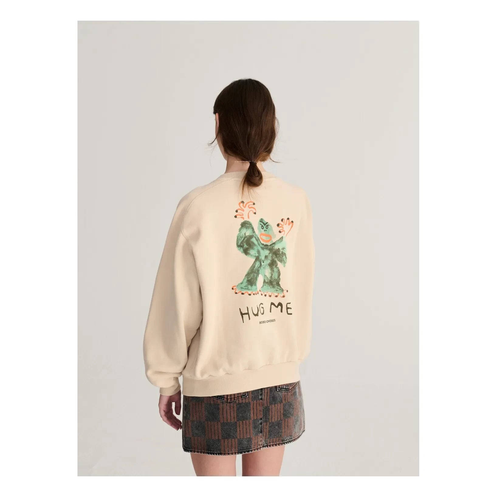Bobo Choses - Hug Me organik pamuk sweatshirt | Bej
