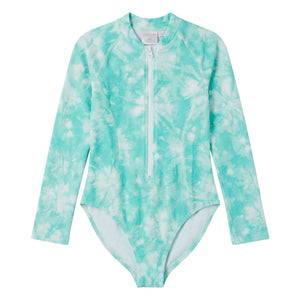 Lison Paris - Taha'a Tie and Batik UV-Protective Swimsuit | Turquoise